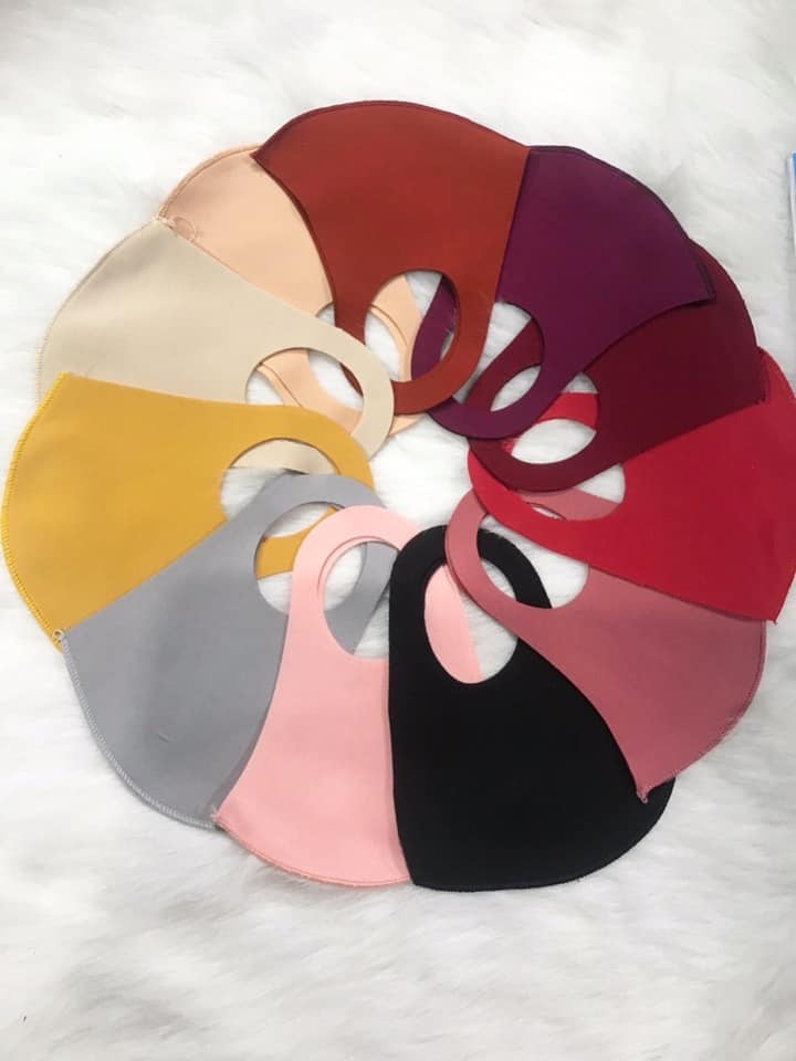 Combo 30 khẩu trang vải thun poly chống bụi mịn, hỗ trợ kháng khuẩn