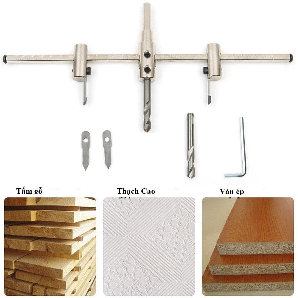 Khoét lỗ thùng loa chất lượng-Mũi khoét gỗ tròn 40-300mm điều chỉnh linh hoạt