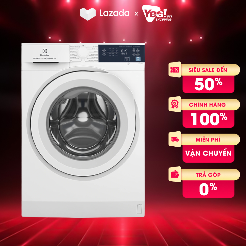 Máy giặt inverter electrolux 8 kg ewf8024d3wb - bảo hành chính hãng - voucher 10% lên đến 800k