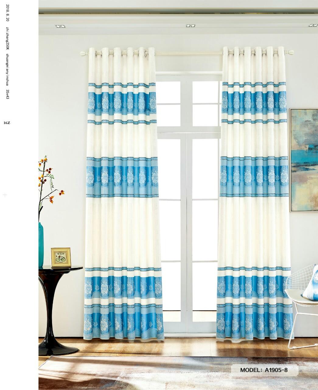 [HCM]Màn Rèm Cửa Chính - Rèm Cửa Sổ - Vải Gấm HQ - Vải dày rủ đẹp - Kiểu Khoen Ore - Mẫu 1905-8 - Tuỳ chọn kích thước từ 150cm đến 500cm (Xanh Ngọc)