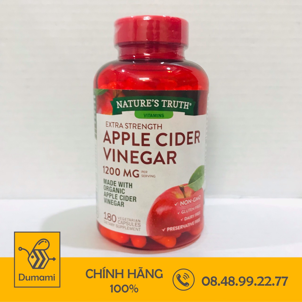 Giấm Táo Giảm Cân Apple Cider Vinegar 180 viên của Mỹ