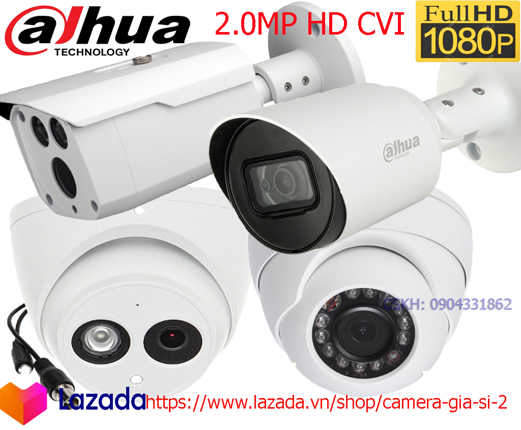 Camera dahua 2.0mb full hd 1080p, tích hợp mic vỏ kim loại hồng ngoại 30-80m, chống nước tiêu chuẩn ip67 mã sp 1200 xx