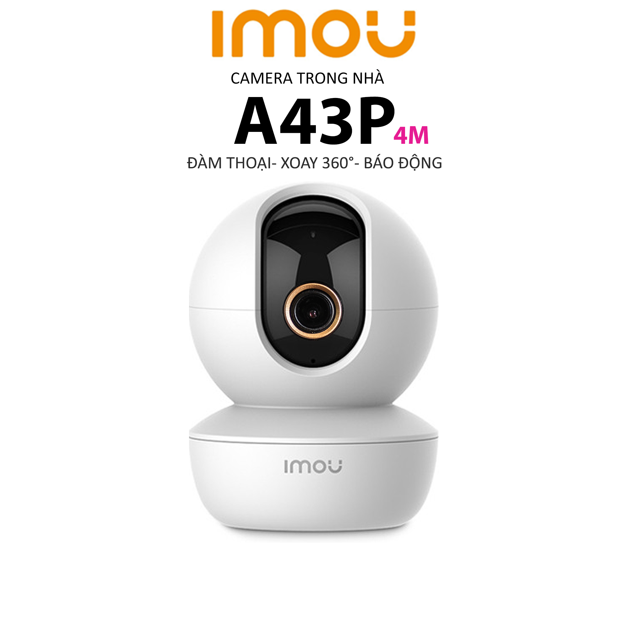 Camera imou a43p 4m qhd 2k xoay 360 độ- đàm thoại 2 chiều- báo động chống trộm- wifi trong nhà
