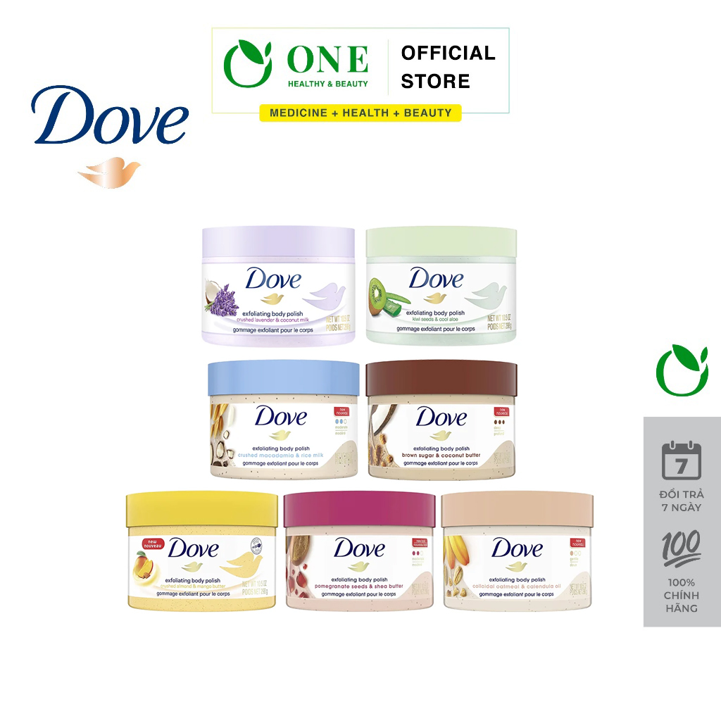 Tẩy tế bào da chết body Dove Exfoliating Body Polish 298g Của Mỹ