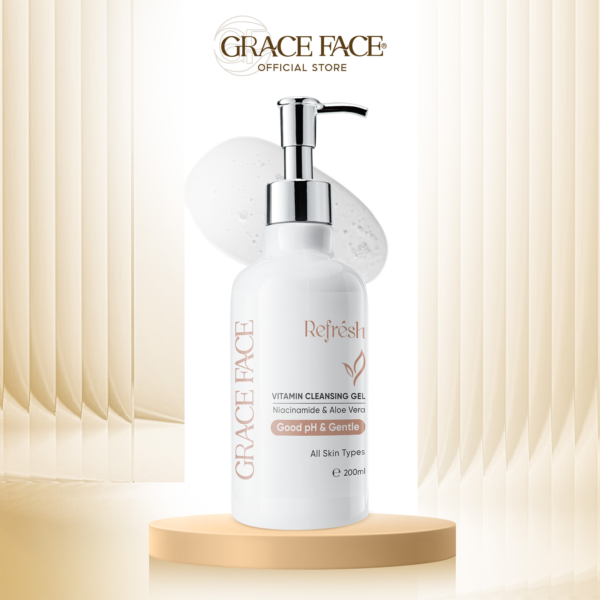 Sữa rửa mặt dịu nhẹ cho da dầu mụn, da nhạy cảm Grace Face dạng gel pH 5.5-6 200ml