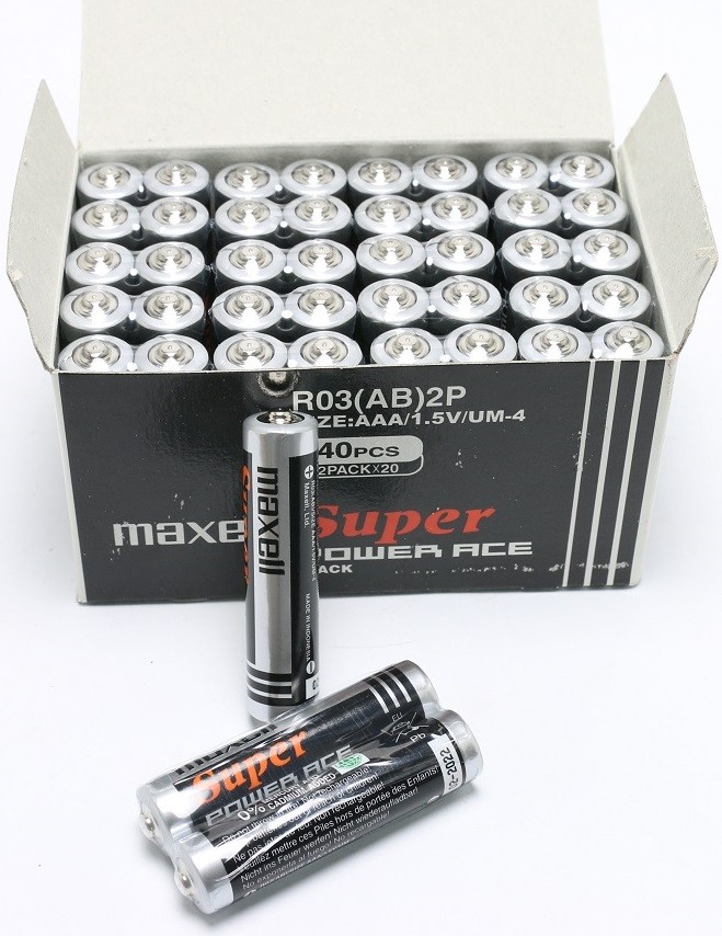 Pin aaa 1,5v toshiba, maxell super power ace black r03 ab 2p