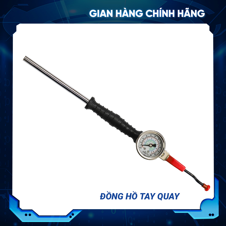 Tay bơm lốp có đồng hồ