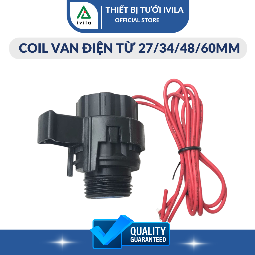 Cuộn coil van điện từ phi 27mm/34mm/48mm/60mm, Coil điện từ nguồn điện 220v/ 24v, Coil van từ IGS, Cuộn coil chống nước, cuộn điện từ cho van điện từ