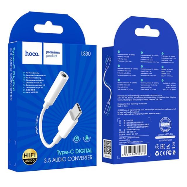 Jack chuyển hoco ls30 type-c ra audio 3.5mm
