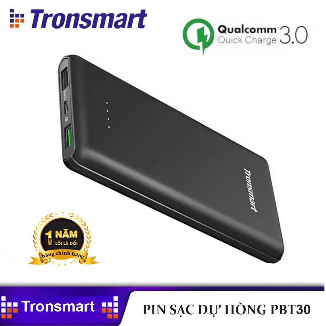 Pin sạc dự phòng TRONSMART PBT10 Presto 10000mAh Quick Charge 3.0 - Hãng phân phối chính thức