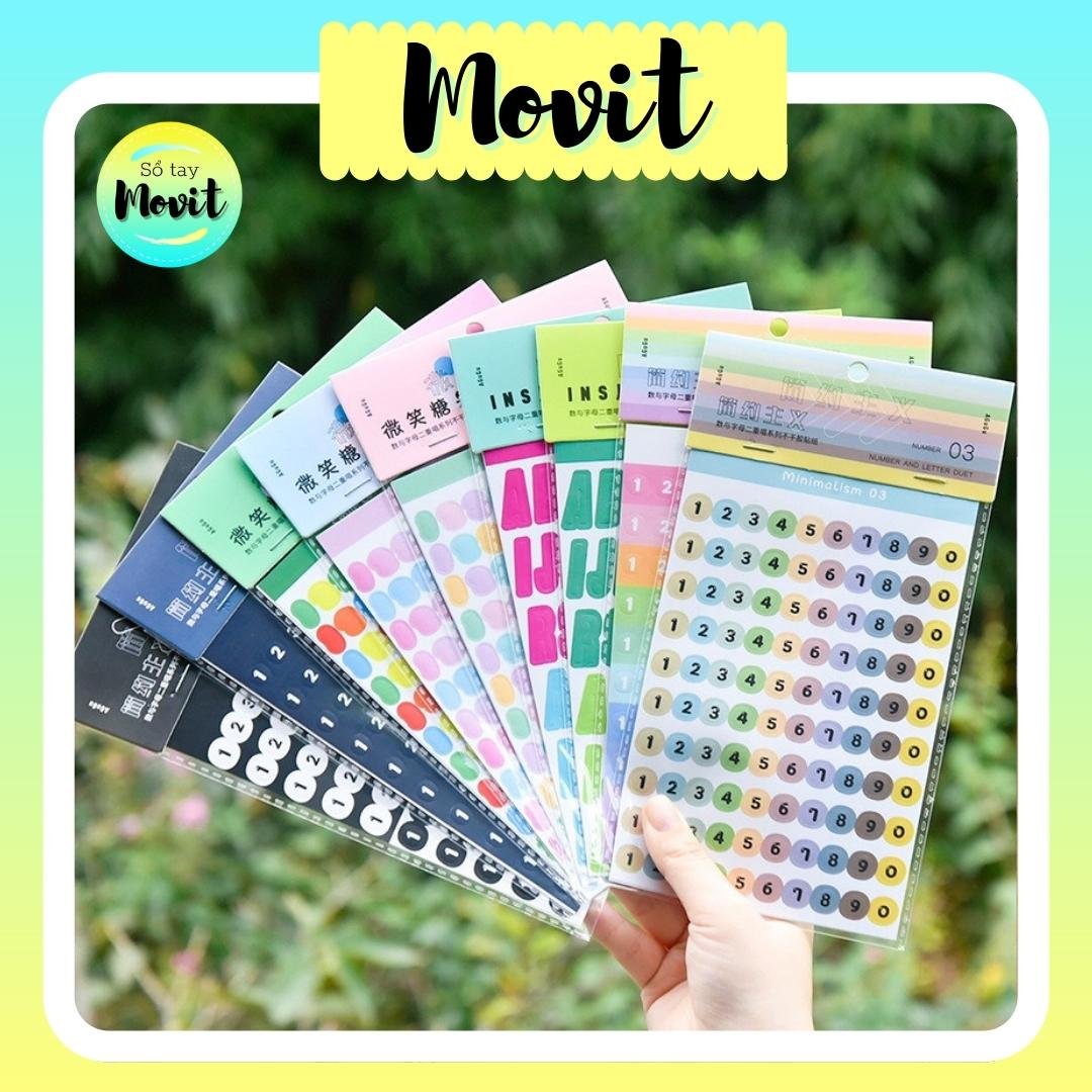 Set 2 tờ sticker alphabet