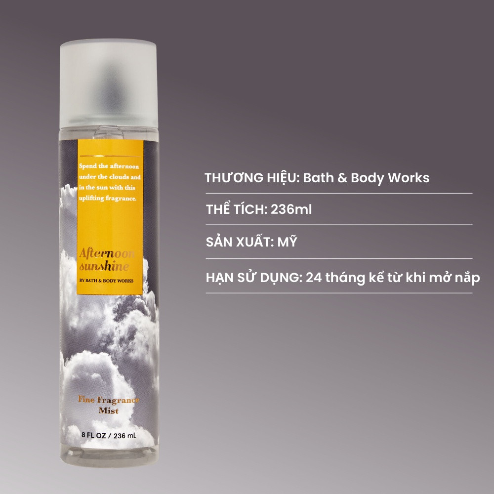 Nước hoa xịt Body mist Bath And Body Works Zavenci Set 5 ống - Full Size