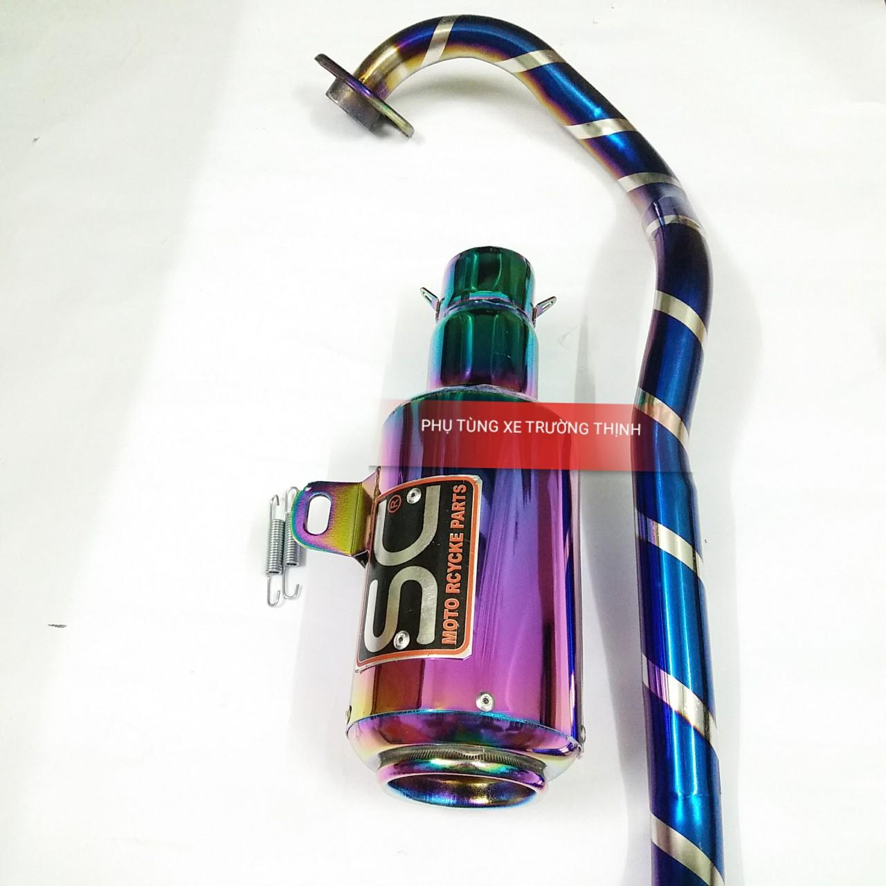 Lon Pô SC tròn titan  - Full cổ pô titan dành cho Exciter, Winner, Sonic, satria, Raider fi, Wave, Sirius, Dream, Cup....