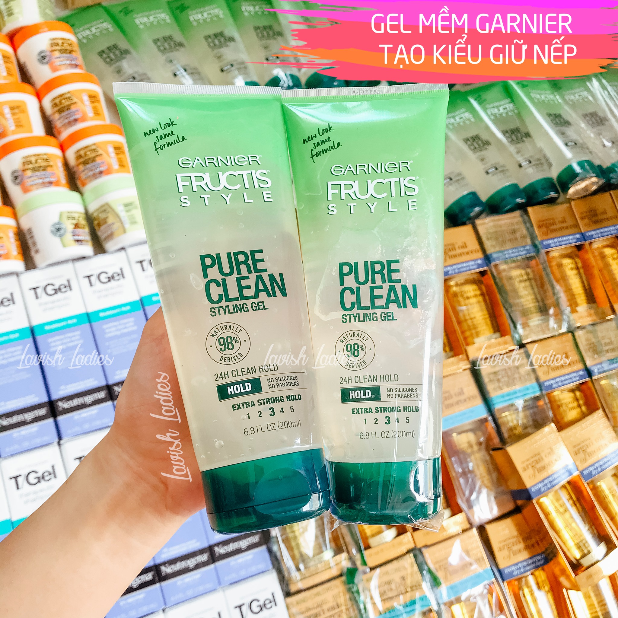[HCM]Gel mềm Garnier Pure Clean giữ nếp tạo kiểu tóc