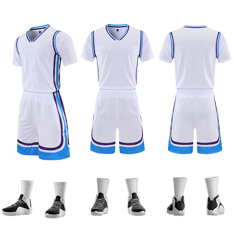 -A2022 Đồng Phục Bóng Rổ Ngắn Tay Mới Phù Hợp Với Người Lớn Và Trẻ Em Đồng Phục Đội Bóng Rổ Đội Quảng Đông Giả Hai Chiếc Áo Bóng Rổ