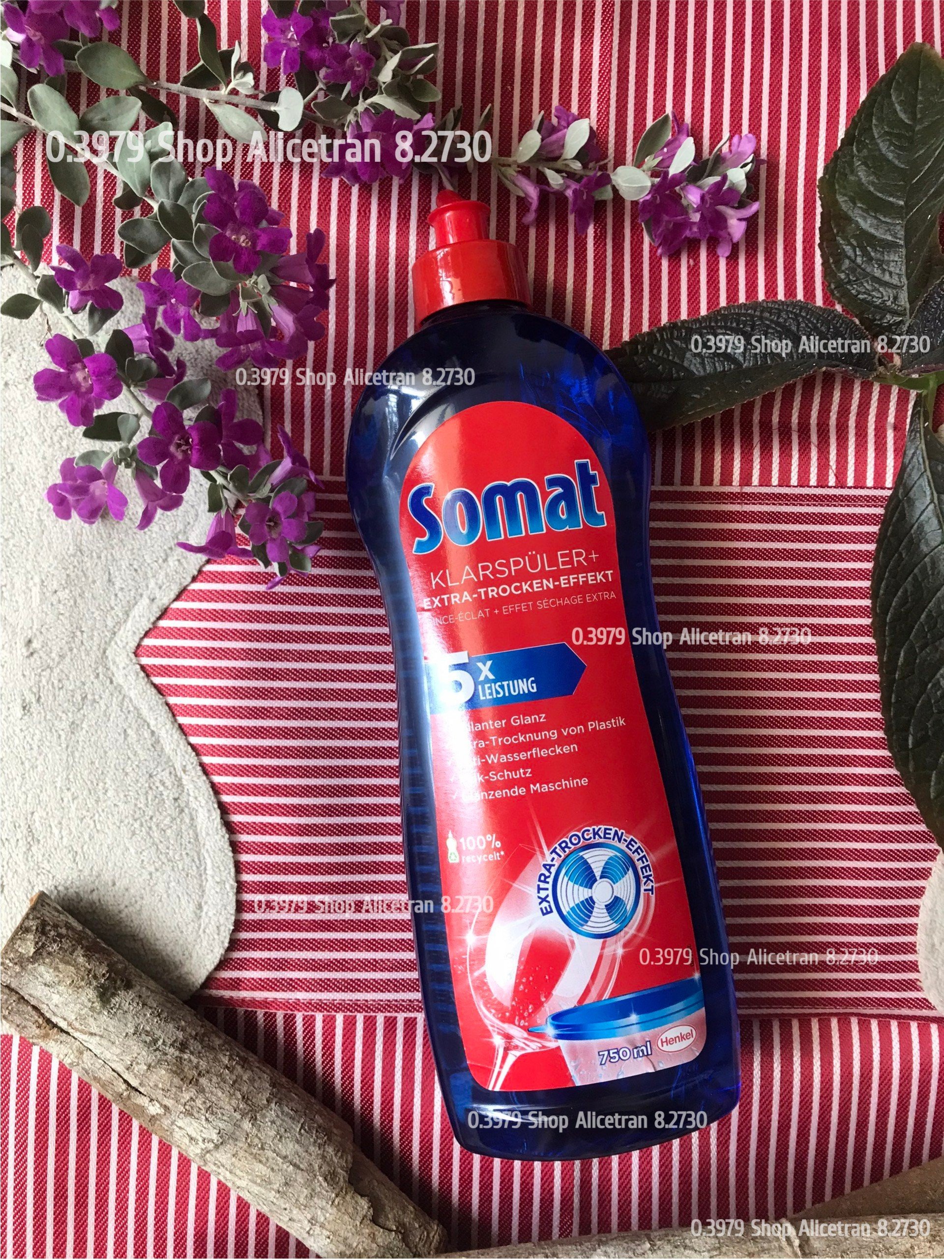 750ml Nước làm bóng Somat Chất trợ xả dùng cho máy rửa chén bát