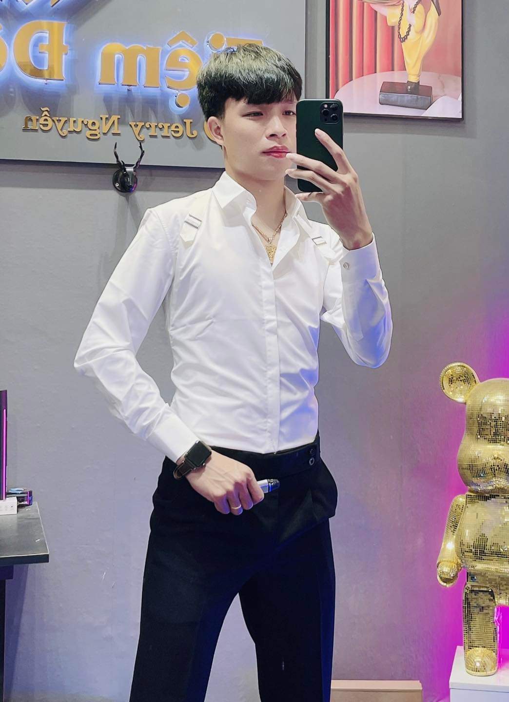 Áo sơ mi nam đẹp kiểu trung niên trẻ trung chất vải lụa không nhăn thoáng mát mẫu mới nhất cao cấp N77 FASHION
