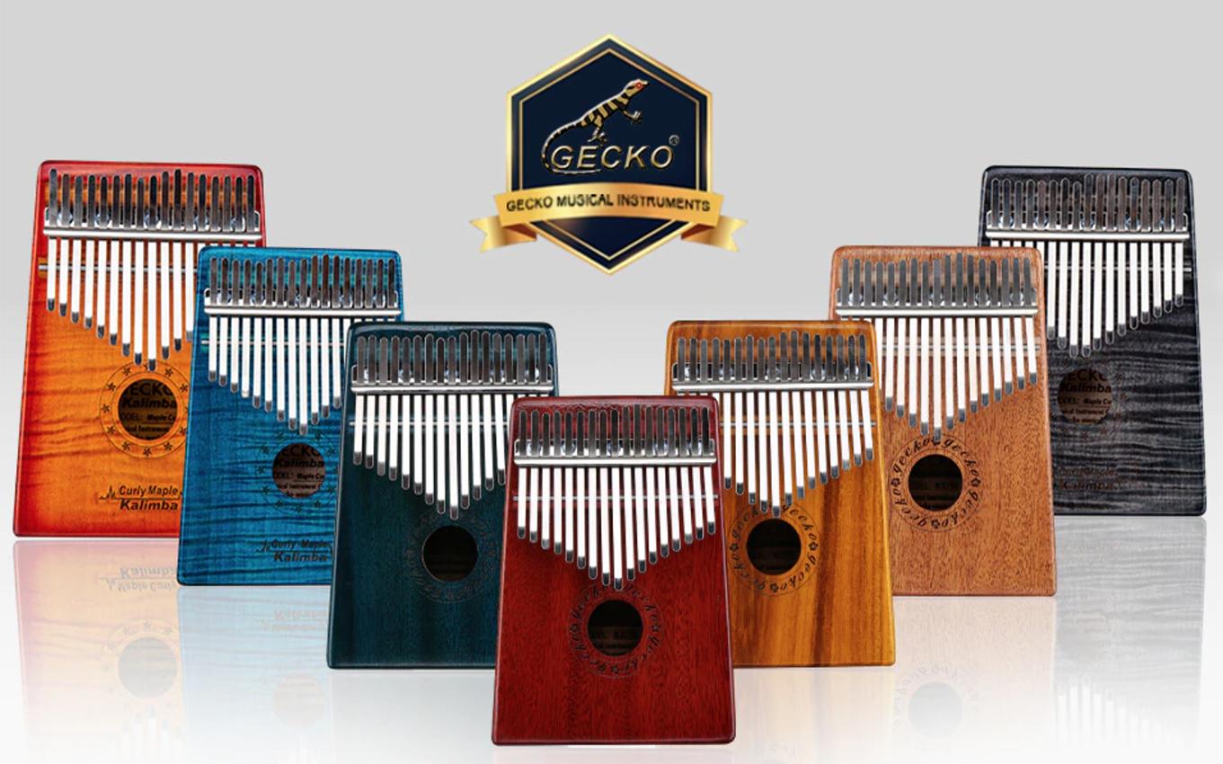 Đàn Kalimba Gecko 17 Phím Gỗ Mahogany Chính Hãng