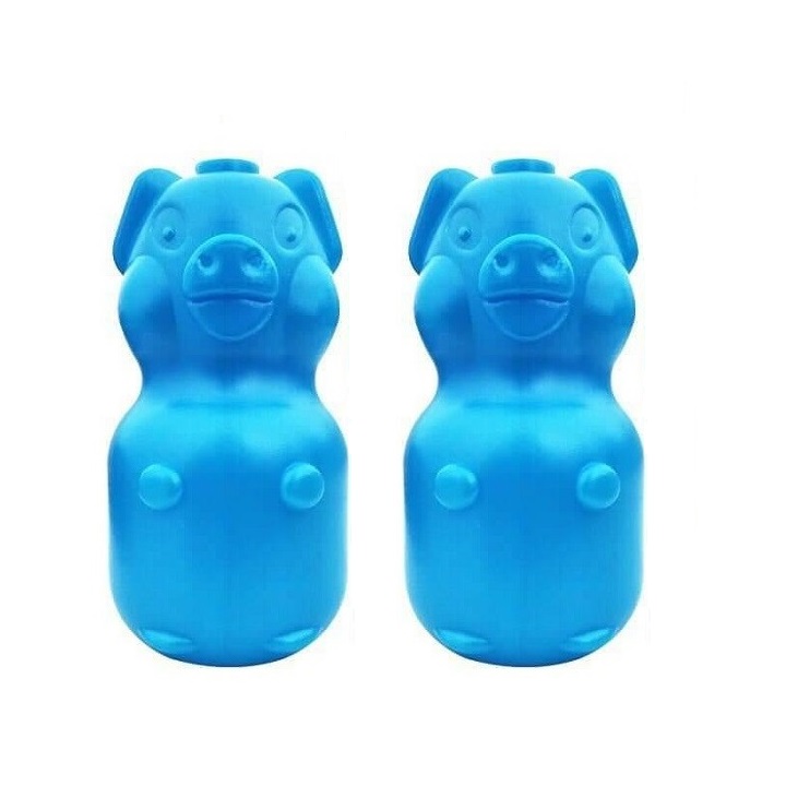Bộ 2 chai thả bồn cầu làm thơm diệt khuẩn hình con lợn 230g BT400