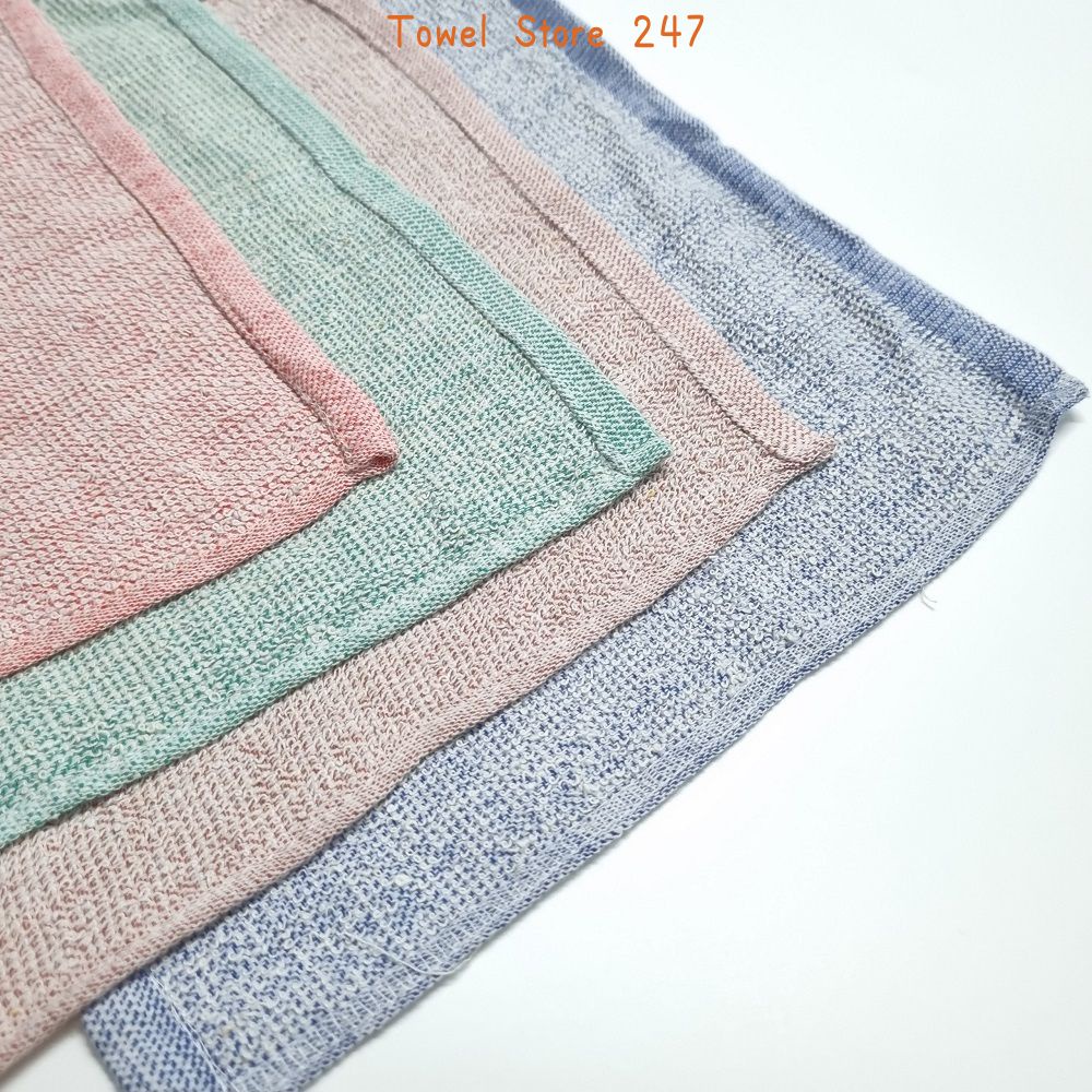 Combo 3 cái khăn vuông kẻ caro nâu lau chùi nhà bếp