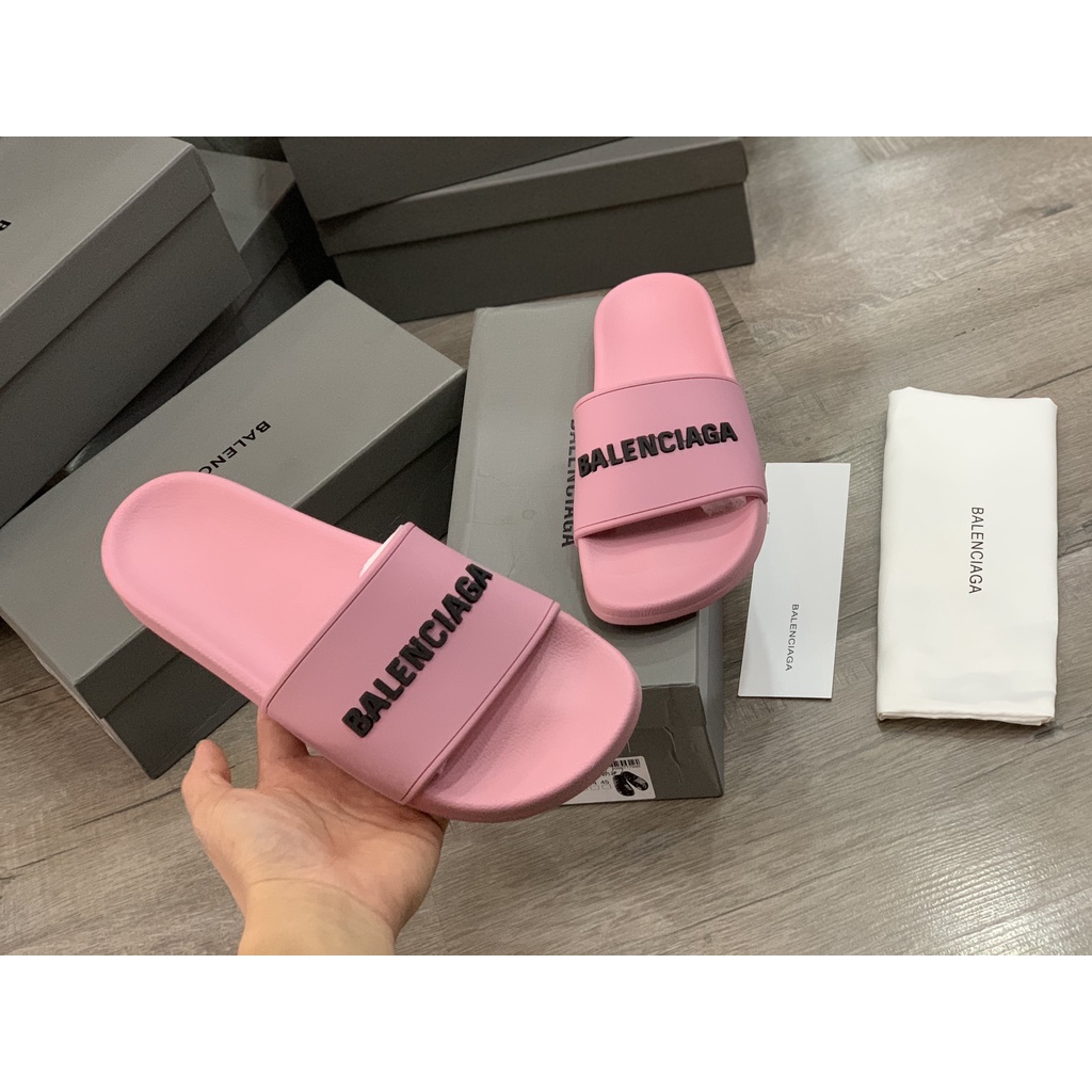Womens Furry Slide Sandal in Bright Pink  Balenciaga US
