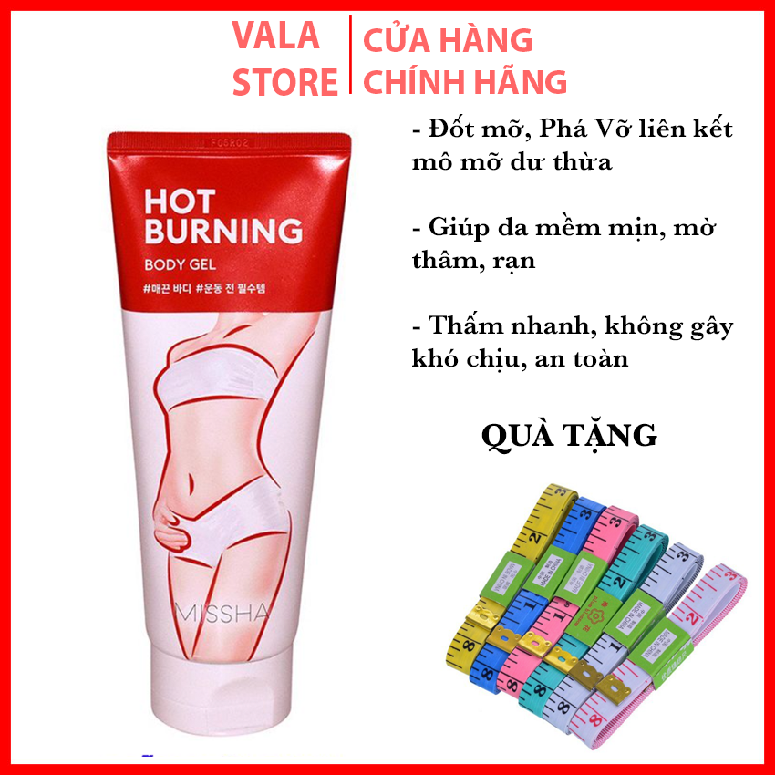 [Hàng Chuẩn] Kem Tan Mỡ Bụng MISSHA HOT BURNING Gel Tan Mỡ Hàn Quốc An Toàn Hiệu Quả Mờ Thâm Rạn 200ml- Vala Store