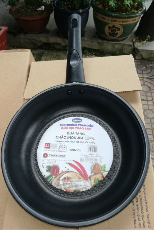 Chảo Chống Dính Fivestar 3 Đáy 20cm inox cao cấp 304 Hkm Vinamilk