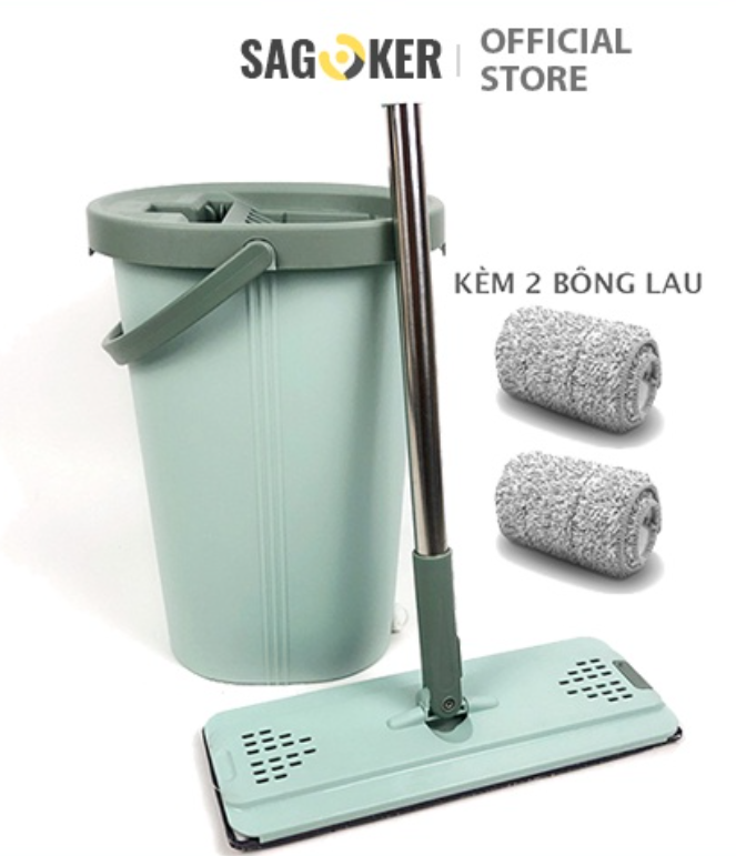 Cây lau nhà, bộ lau nhà thông minh tự vắt sagoker, mã bln_ec