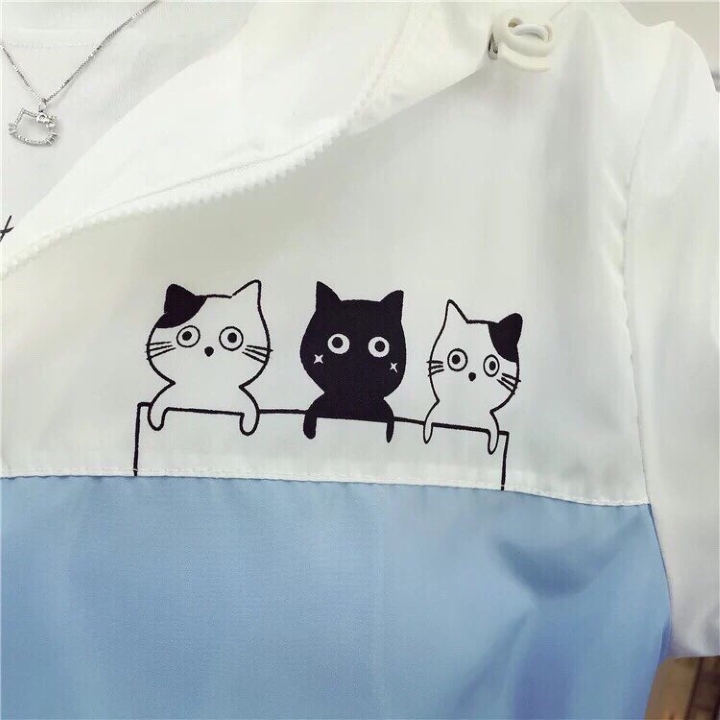 Áo khoác dù mèo kitty dễ thương