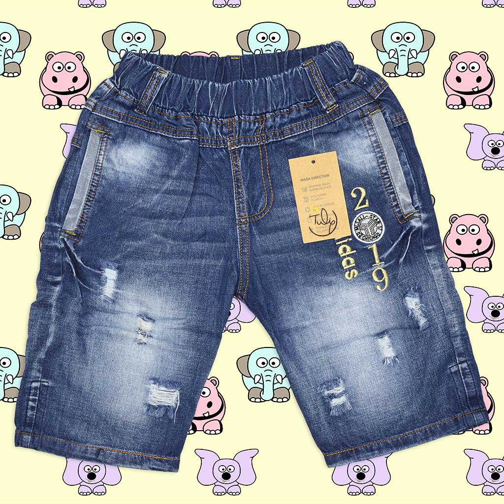 Quần short jean lửng cho bé trai size đại