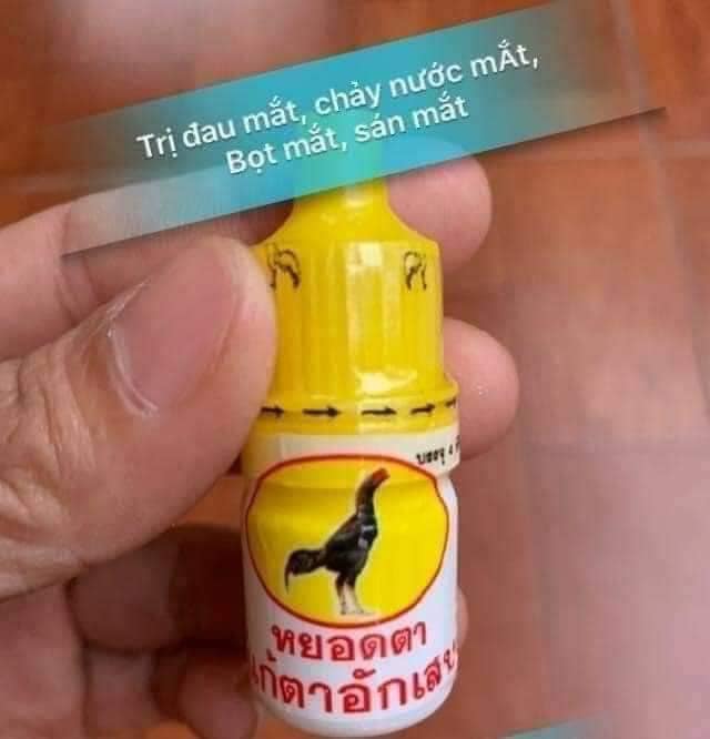 Dùng cho gà bị sán mắt, chảy nước mắt, bọt mắt, rách màng mắt cho Gà