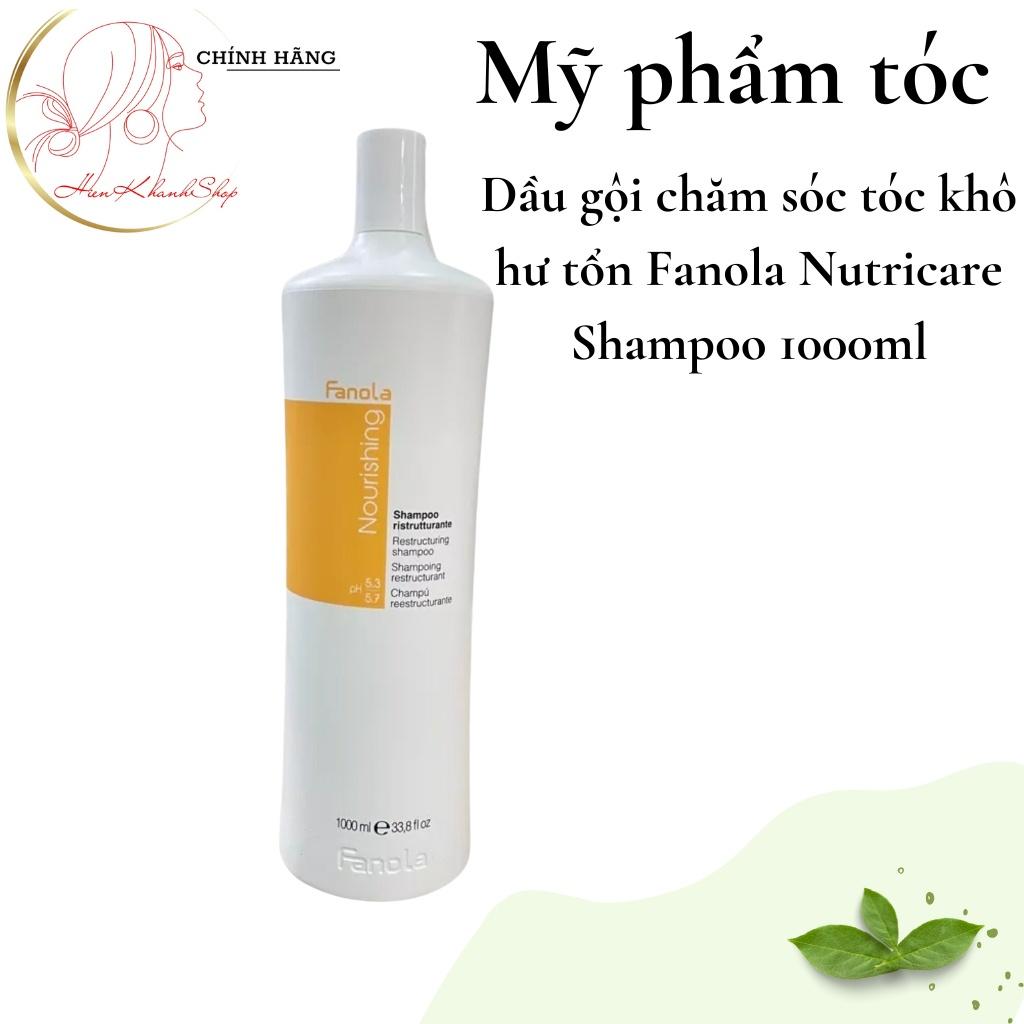 Dầu gội chăm soc tóc khô hư tổn Fanola Nutricare Shampoo 1000ml