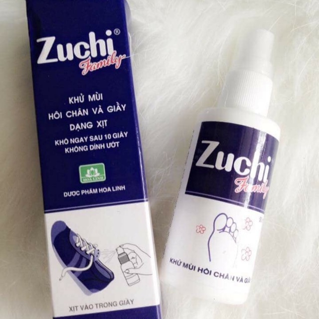 Xịt Khử Mùi Hôi Chân Và Giày Zuchi Family chai 50ml