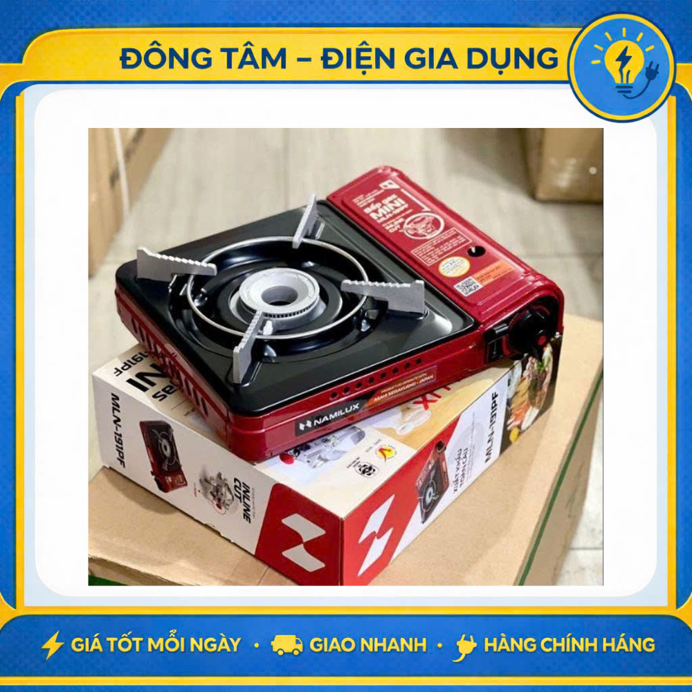 Bếp gas mini Namilux MLN-191PF Đỏ Mới, Nhỏ gọn tiện lợi - Chống Cháy An Toàn - HÀNG CHÍNH HÃNG