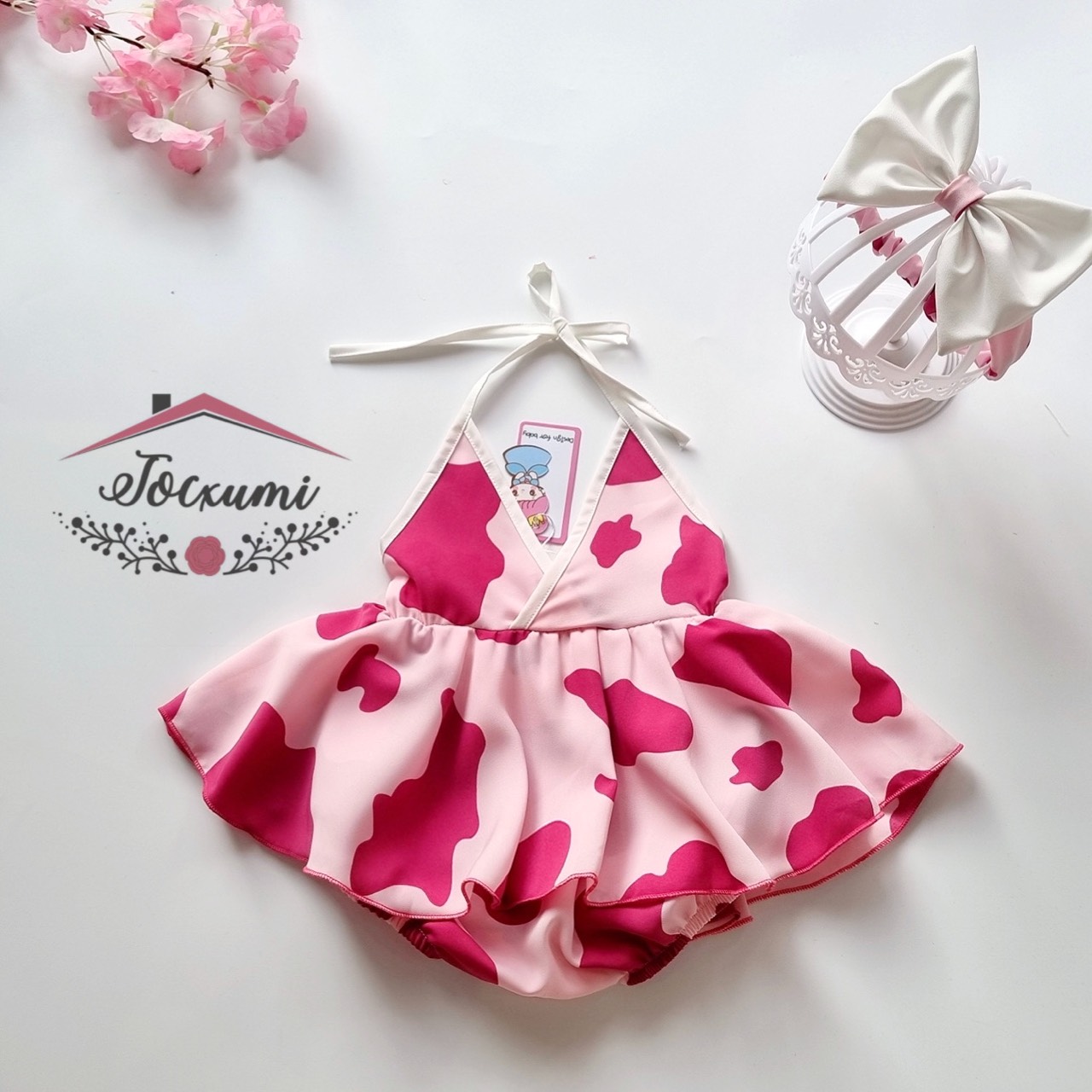 [TẶNG NƠ TÓC] BODY VÁY YẾM BÒ SỮA HỒNG SIÊU ĐÁNG IU [BẢN GIỚI HẠN] - Tocxumi