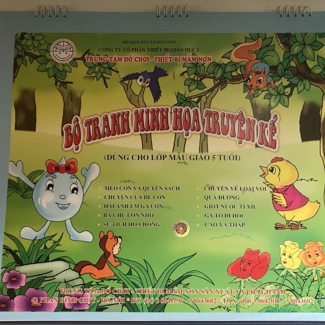 bộ tranh minh họa kể truyện dùng cho lớp mẫu giáo 5 tuổi