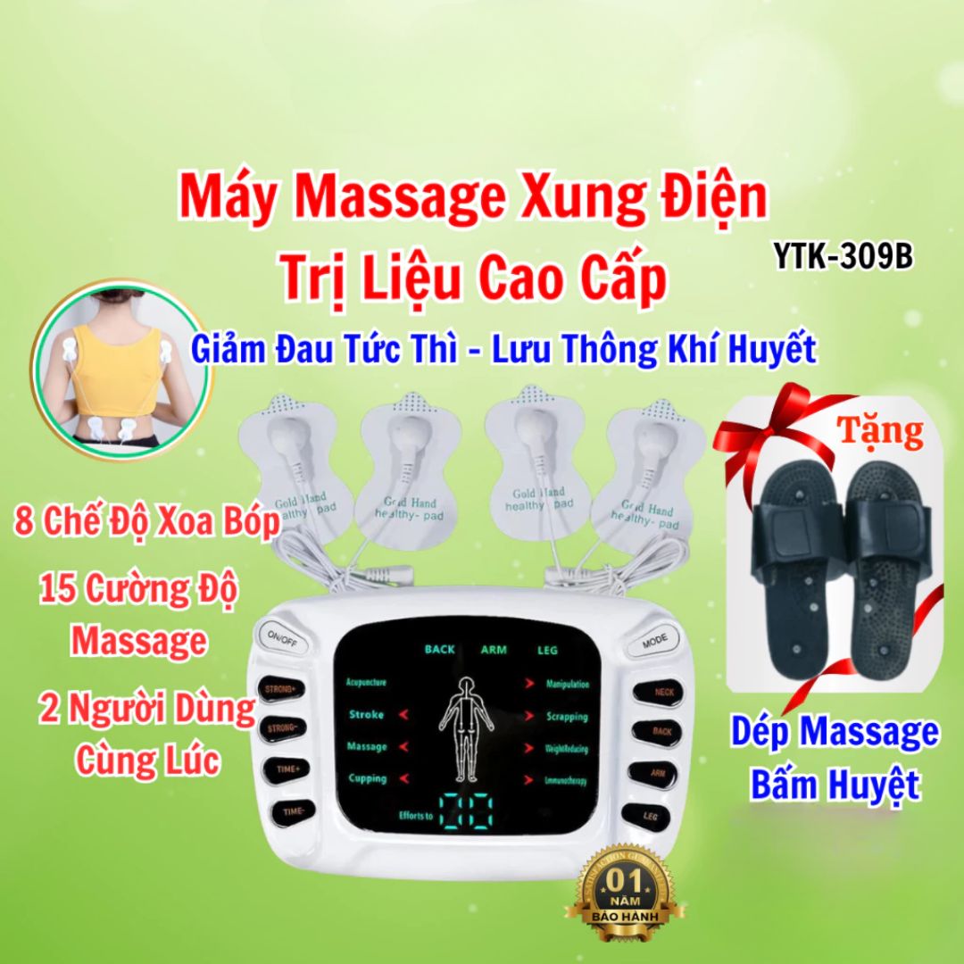 Máy xung điện toàn thân cao cấp Zlife Z310, Máy massage xung điện châm cứu giảm đau 8 chế độ massage, 15 cấp cường độ