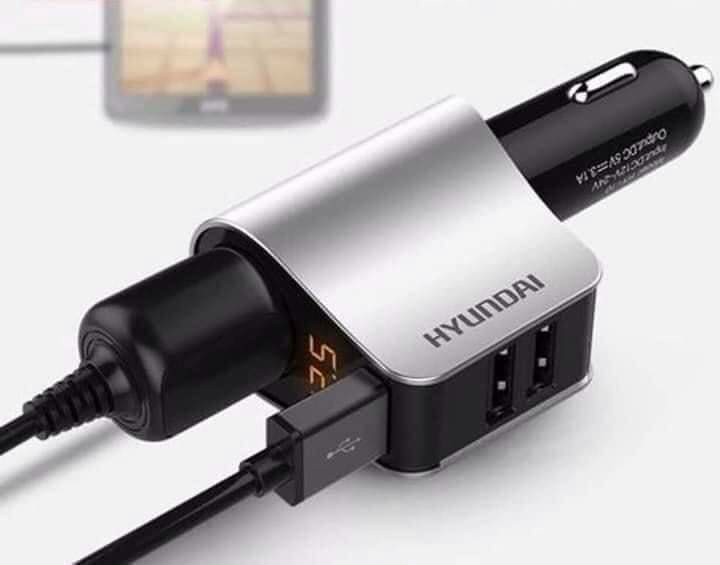 Tẩu sạc ô tô, xe hơi HY-10 tích hợp 3 cổng USB, điện áp ra 3.1A