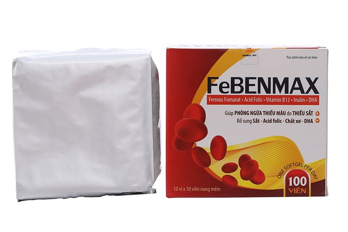 Viên uống bổ sung sắt FeBenmax 100 viên