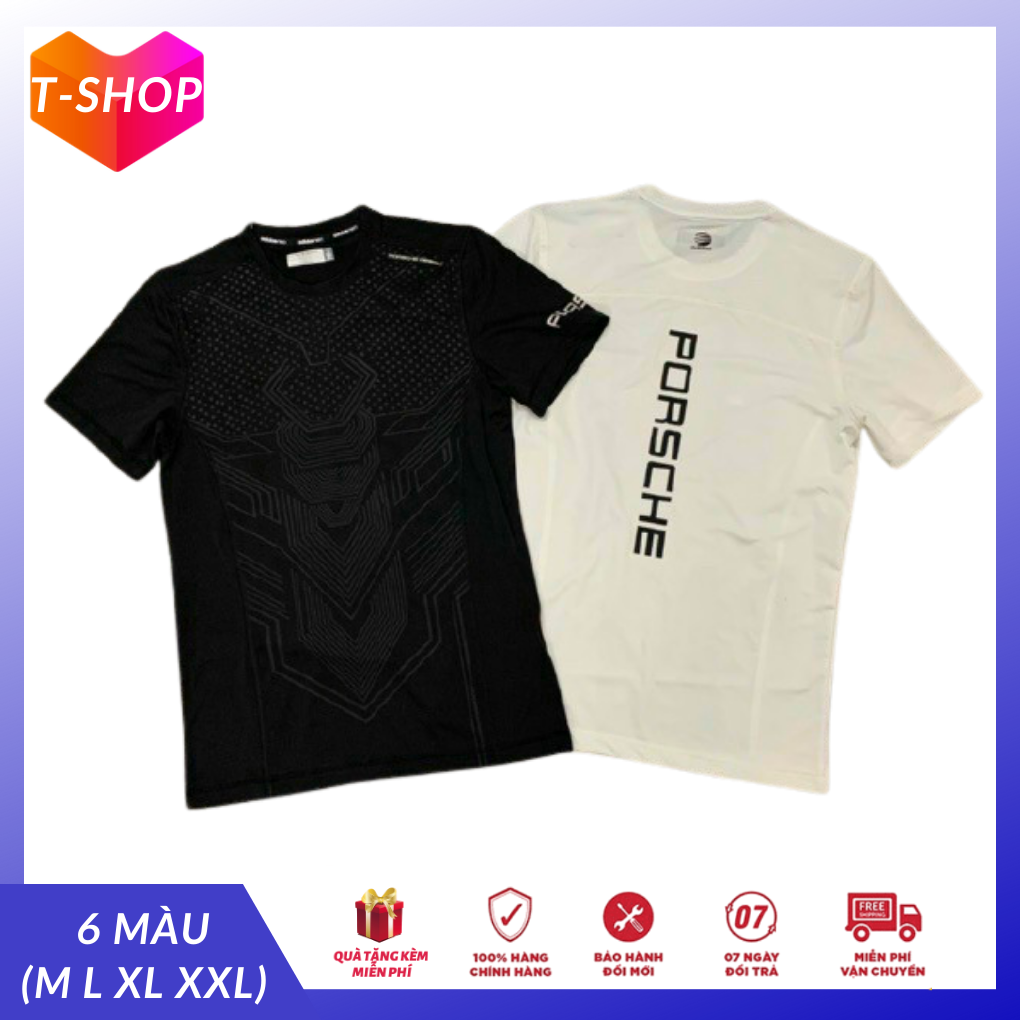 [HCM]Áo thể thao nam chất thun lạnh co giãn 4 chiều. Áo thể dục nam áo thể thao nam đá bóng big size (40-90kg)-Áo thể thao nam cổ tròn TS0500