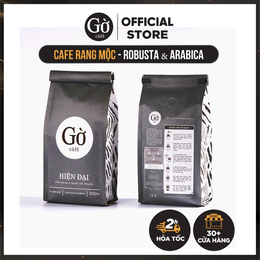 [Mua 250K cafe tặng Tép Cà Phê] gu HIỆN ĐẠI (đắng dịu) Robusta & Arabica - Cà phê rang xay nguyên chất - Gờ cafe - 📌freeship📌