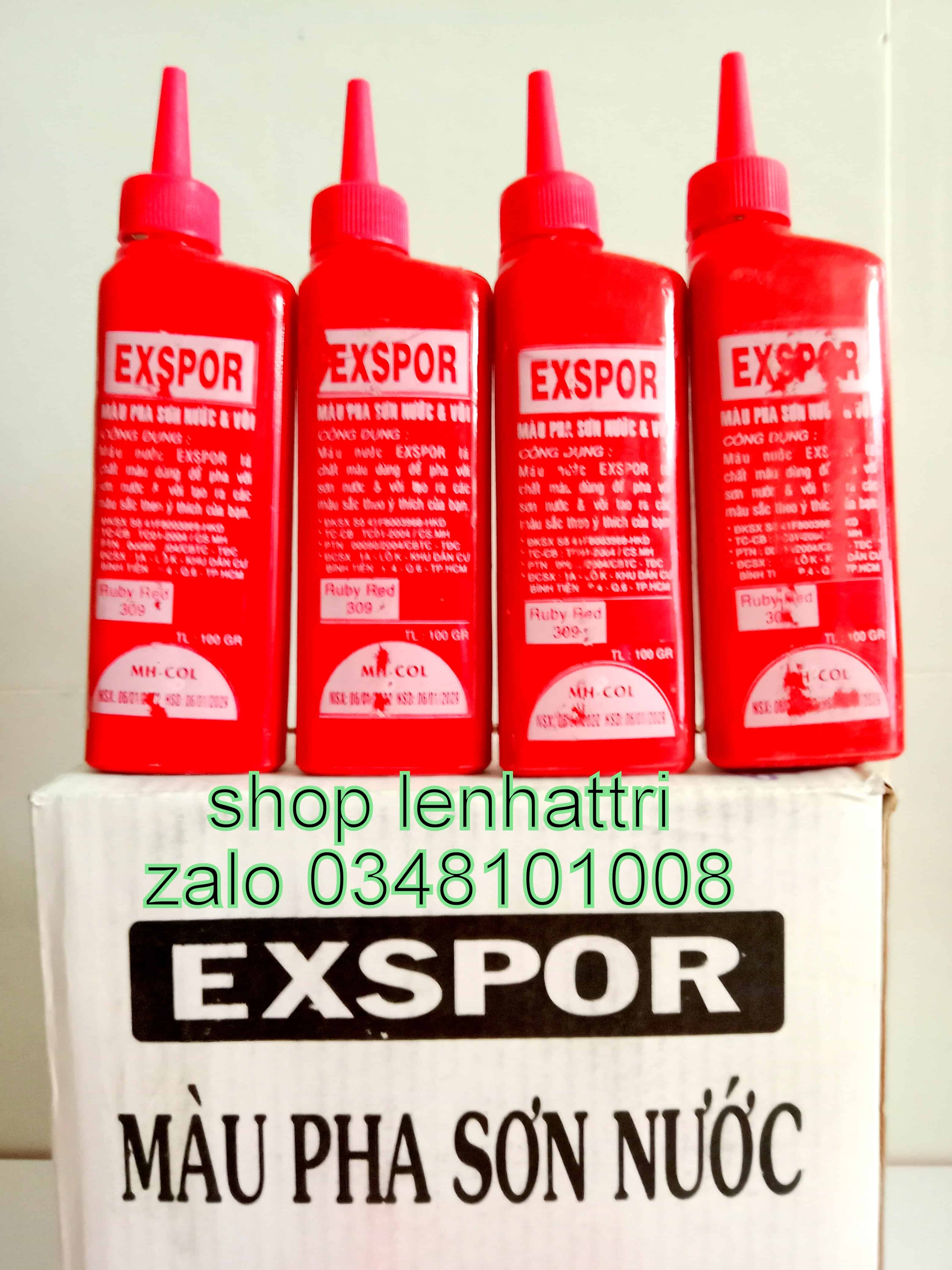 Màu pha sơn nước Exspor màu nước dây dựng 100ml