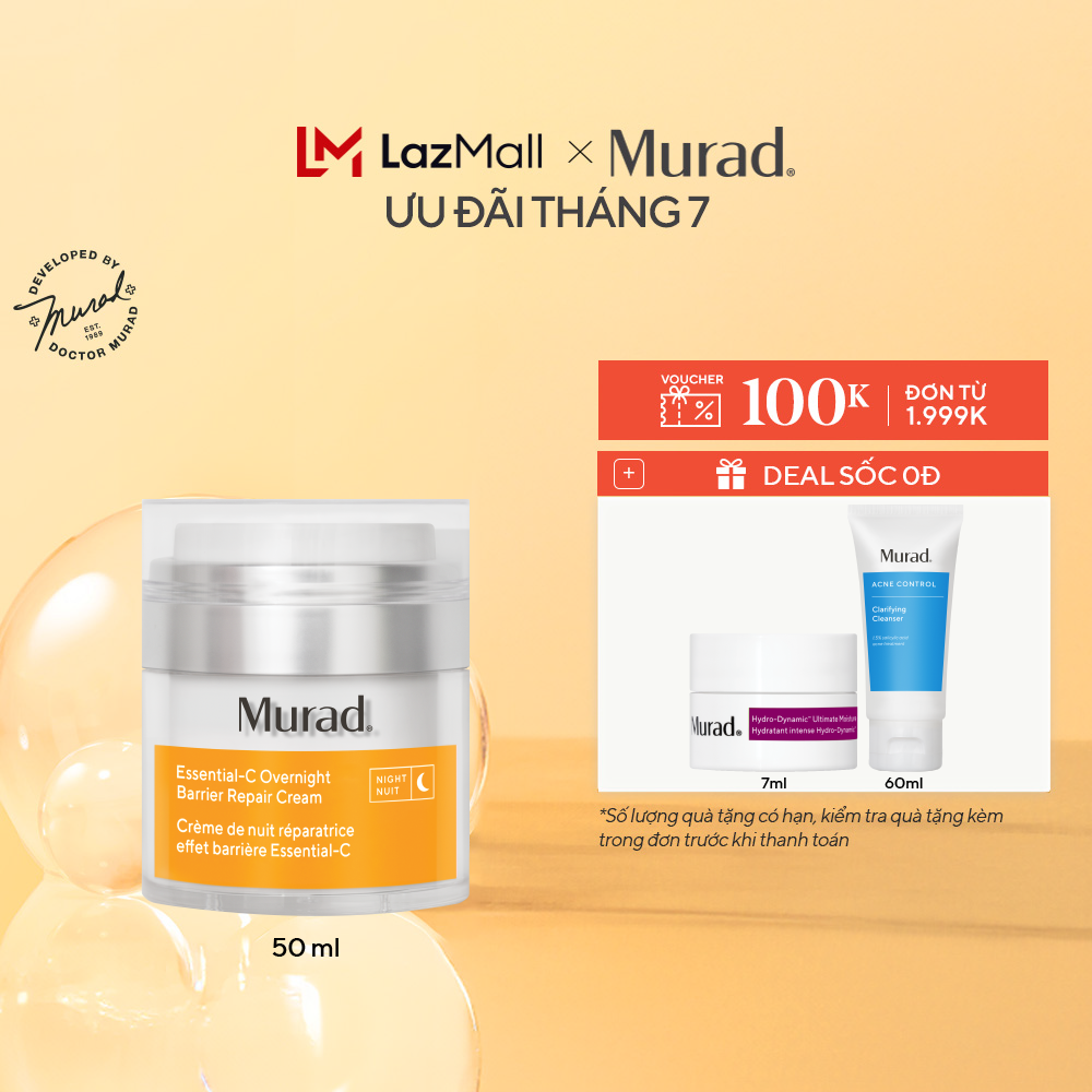 Kem Dưỡng Phục Hồi Da Ban Đêm - Murad Essential-C Overnight Barrier Repair Cream 50ml