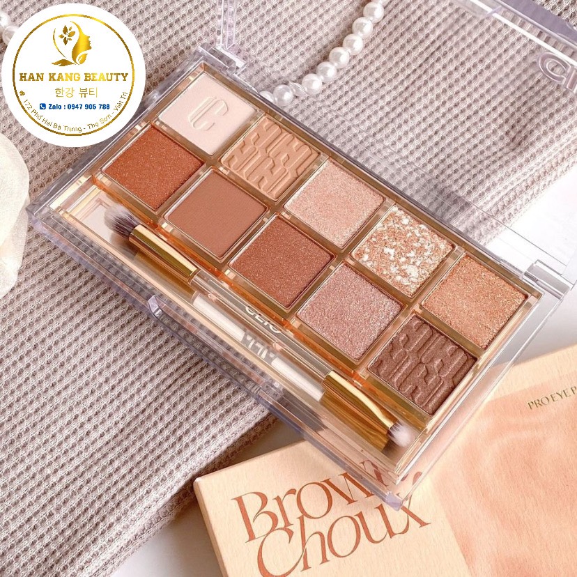 Bảng mắt clio pro eye palette – no.02 brown choux