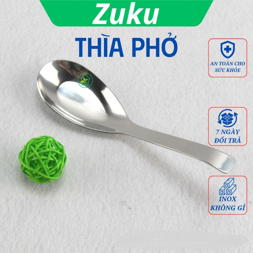 Thìa inox, thìa phở, muỗng ăn cơm, cán dày sáng bóng