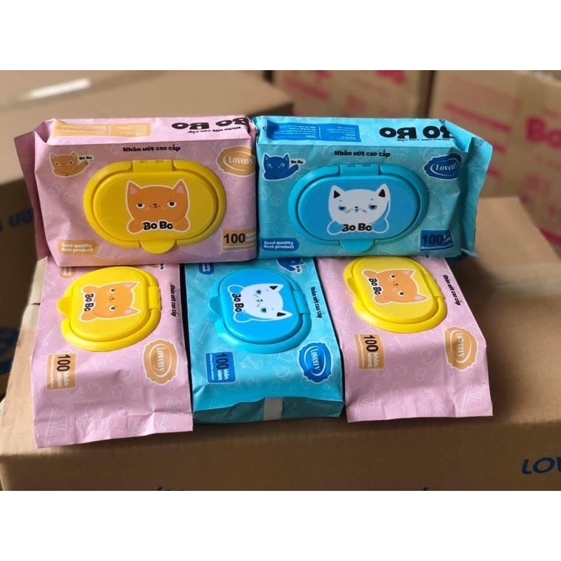 Combo 10 bịch khăn ướt/giấy ướt không mùi bobo