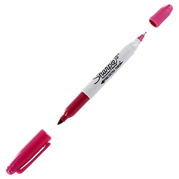 Bút lông dầu sharpie twin tip 1905694 - đỏ berry