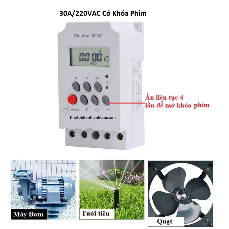 KG316T-II, KG316 T-II (30A/220V), công tắc hẹn giờ, công tắc thông minh