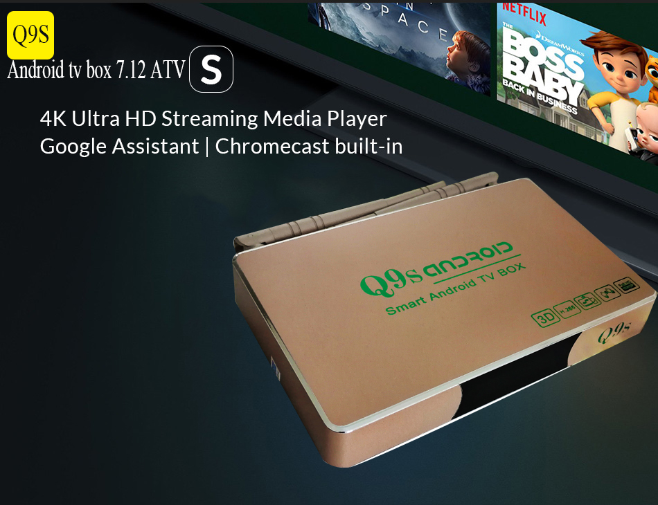 ĐẦU THU ANDROID TV BOX Q9S New Q9s cập nhật toàn diện phần mềm ATV 7.12