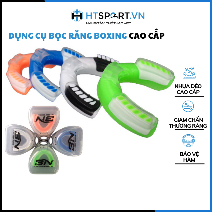 Dụng Cụ Bọc Răng Boxing, Bịt Răng Bảo Vệ Hàm Khi Chơi Thể Thao MMA Đấm Bốc Quyền Anh Muay Thái BN Cao Cấp Chính Hãng Nhiều Màu